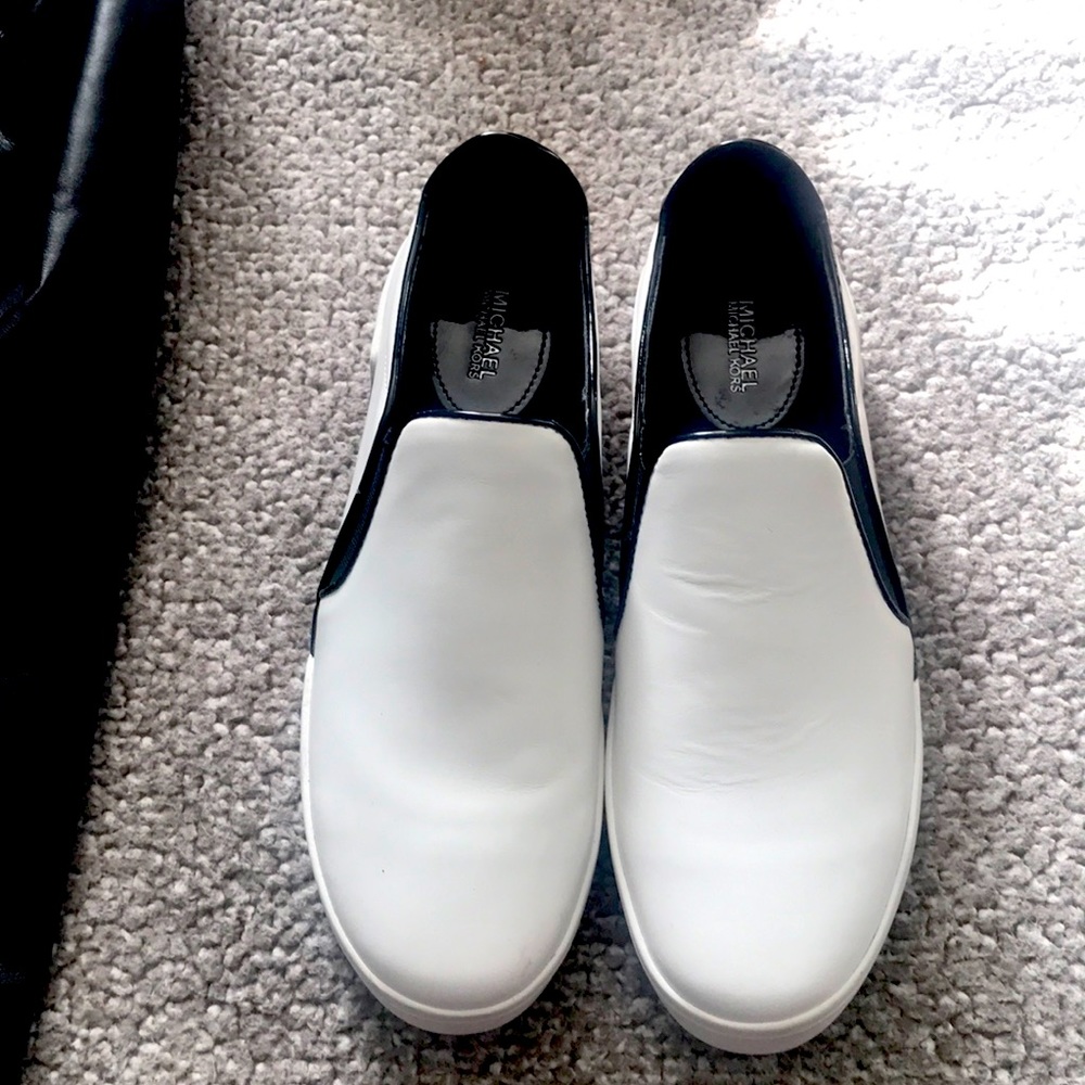 White slip on Michael kors shoes